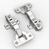 Asidrama 2 Pack Half Overlay Soft Close Cabinet Hinges，Silent Hydraulic