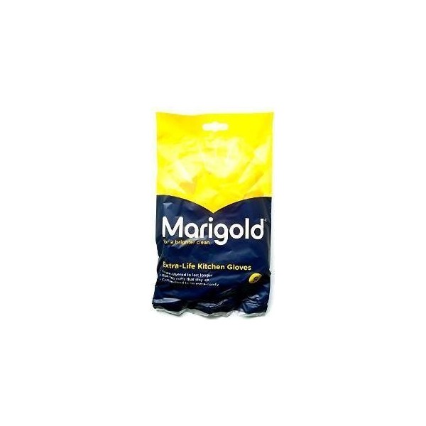 MARIGOLD Extra-Life Kitchen Gloves Small, Yellow, S (Pack of 6)