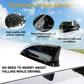 psler Car Auto Shark Fin Antenna Cover Roof Aerial Cover Trim Exterior Decoration for 2022 11th Generation Honda Civic Sedan, Si Sedan, Hatchback and Type R Glossy Black
