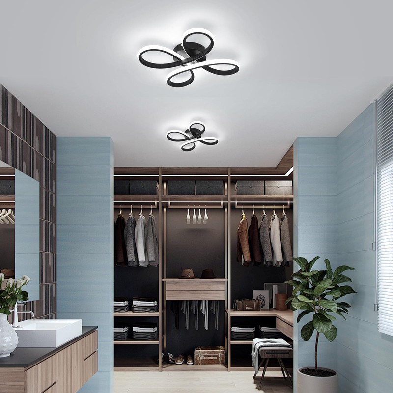ADISUN Modern LED Ceiling Light, 6000K Semi Flush Mount Ceiling