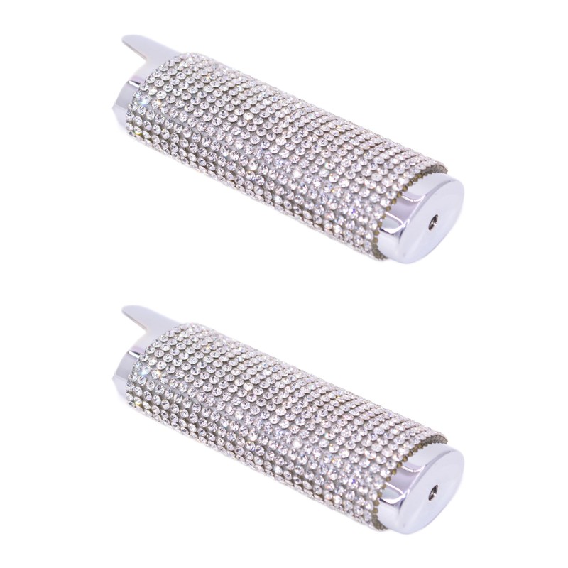 Mirrored Silver Lighter Cover Sleeve with Crystal Rhinestones LS51