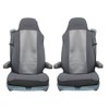 flexzon Pair Of 2 Premium Quality Grey Black Tailored Seat