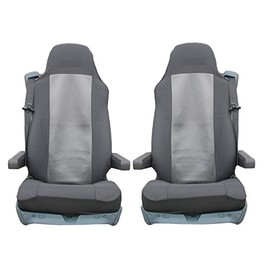 flexzon Pair Of 2 Premium Quality Grey Black Tailored Seat Covers For Truck Cf Lf Xf105 Xf 105 New