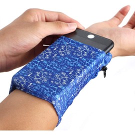 Pocket Wrist Wallet Cell Phone Holder, Ankle Wallet, Sweat Bands, Armband, Hidden Pouch, Wristlet for Travel, Running Pouch for Your Accessories