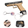 OPYLO Mini Gun Keychain, Tiny Keychain Guns Shape Pendant, Pistol