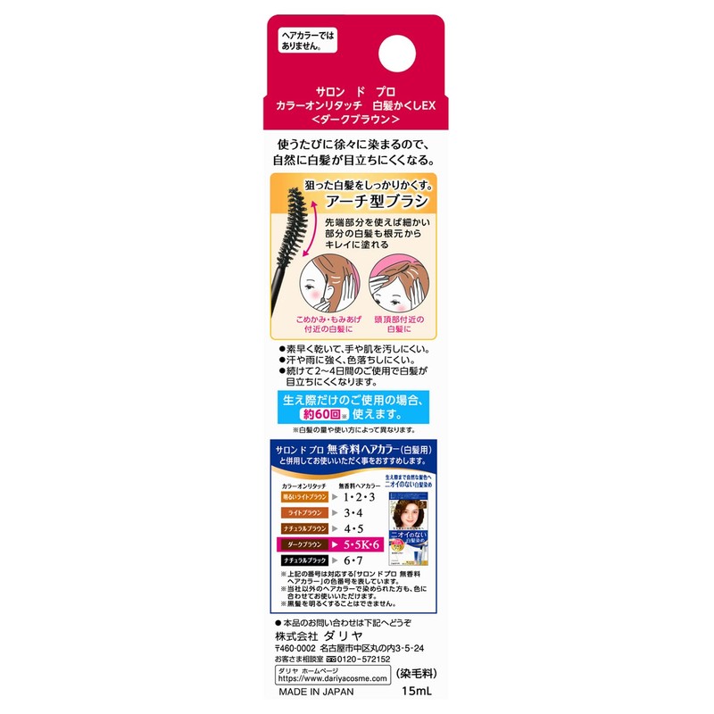 Salon de Pro Color Only Touch Gray Hair Concealer EX,