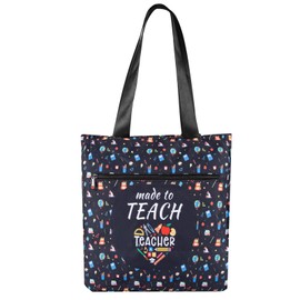 HJSSAA Tote Bag with Zipper Waterproof Cord Tote Bag for Women with Pockets Compartments Large Capacity Shoulder Bags Handbags for School Work Shopping Travel Daily Use,Gift for Teacher