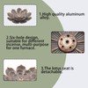 2-Pack Lotus Incense Holders, Detachable 6-Hole Brass Burner for Stick,