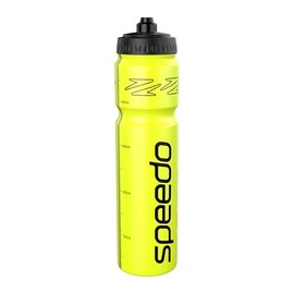 Speedo Unisex 1 Litre Water Bottle | Ergonomic Design, Hyper YeLow/Black, One Size