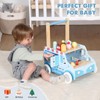 labebe Baby Push Walker, Wooden Activity Walker for Boys Girls