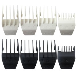 BUTITNOW 8685-1401, 8663 Professional Clipper Guards - Clipper Guides For Wahl Peanut, Trimmer Cutting Guides Set - Fit for Peanut Blade - 4 Pcs Black and 4 Pcs White (1/8",1/4", 3/8", 1/2")