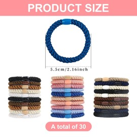 30 Stück Geflochtene Haarringe, Frauenhaarkrawatte, Elastische Geflochtene Haarkrawatte, Haarkrawatte, Geflochtener Gummi, Dickes Geflochtenes Haarband.