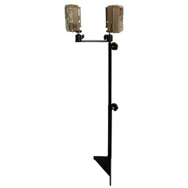 MUDDY Dual Camera Ground Mount with Threaded Receiver, Steel Construction, and 19 to 41-Inch Adjustable Height (Black)