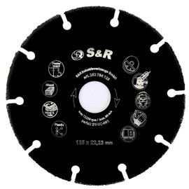 S&R Professional carbide cutting disc 125 * 22,2 mm multi-material for wood, nails, plastic and plasterboard