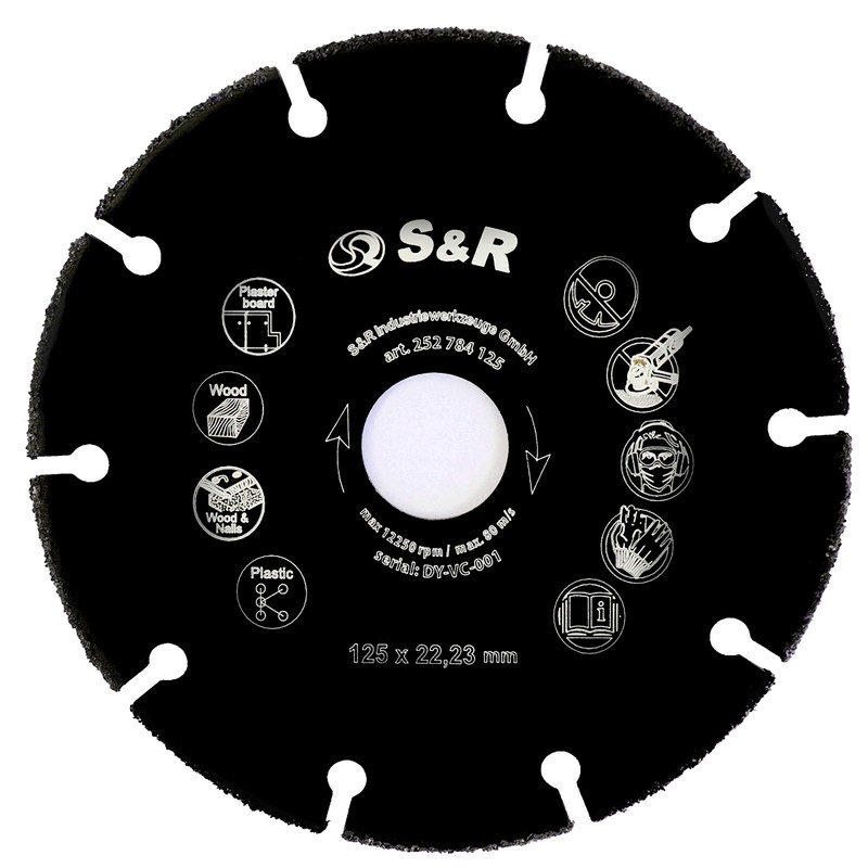 S&R Professional carbide cutting disc 125 * 22,2 mm multi-material