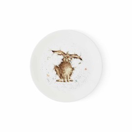 Portmeirion Home & Gifts Wrendale Coupe Plate Brained (Hare), Bone China, Multi Coloured, 20.7 x 20.7 x 1 cm