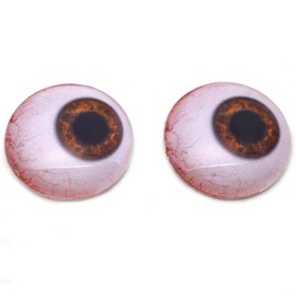 Side Glance Brown Human Inspired Eyes 6mm to 60mm Technology Fantastic Jewelry Making Art Doll Parts Taxidermy Sculpture Flatback Domed Cabochons (6mm)