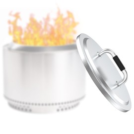 Hisencn Fire Pit Lid for Solo Stove Bonfire 1.0 & 2.0-19.5" Stainless Steel Cover with Heat-Resistant Handles, Accessories for Solo Stove Bonfire, All-Weather Protection, Doubles as Tabletop