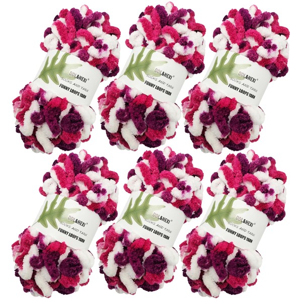 DDL&HEXI 6 skeins of Loop Yarn Finger Yarn (115-6)