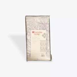 White Everyday Living EDL PEVA Shower Curtain White/Purple