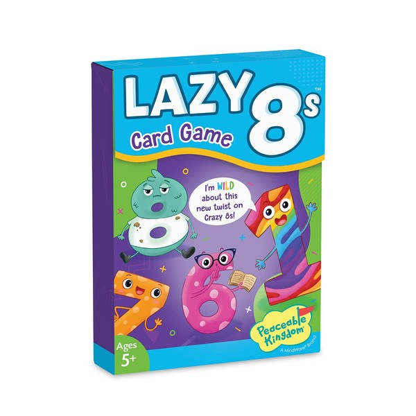 Peaceable Kingdom Lazy 8's Card Game for Kids- A New Twist on Crazy 8's