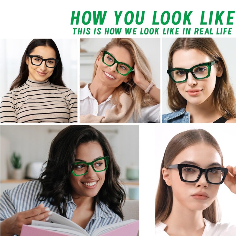 Hubeye Oprah Style Readers for Women Stylis Style Reading Glasses