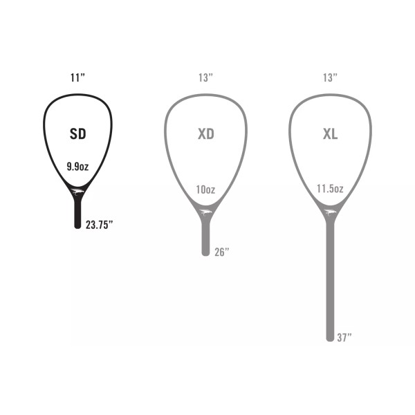 WETFLY Titanium Carbon Fiber Fishing Net - Black, SD (11")