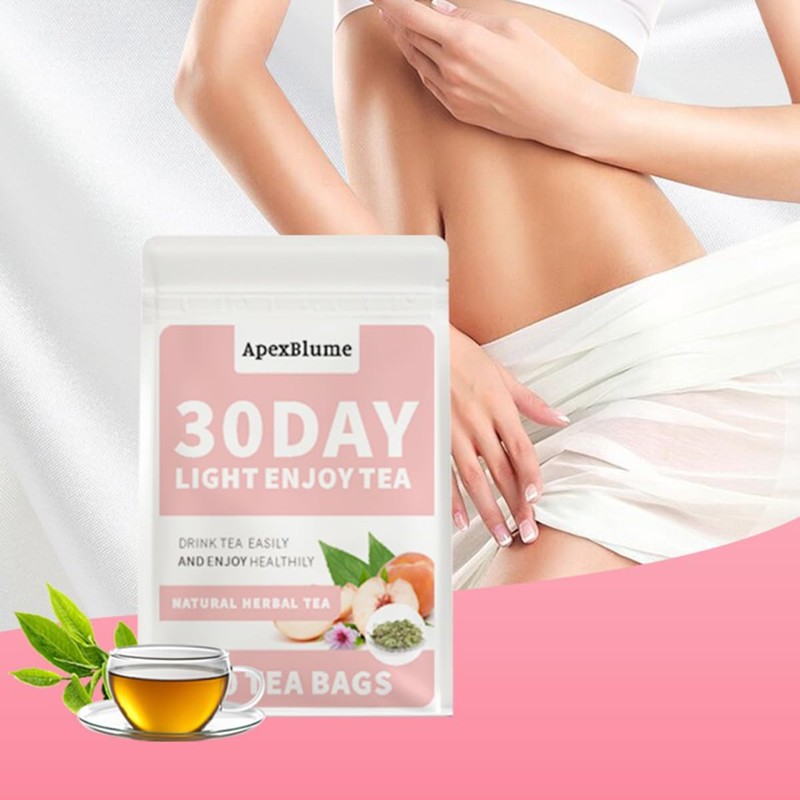 ApexBlume 30 Day Herbal Tea Individually Wrapped Tea Bags, Delicious