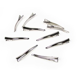 DIY Hair Clips Kit, Alligator Clips, French Barrette Clips, Snap clips (100pc 1.75"(45mm) Skinny Single Prong Alligator Hair Clips W/Teeth)