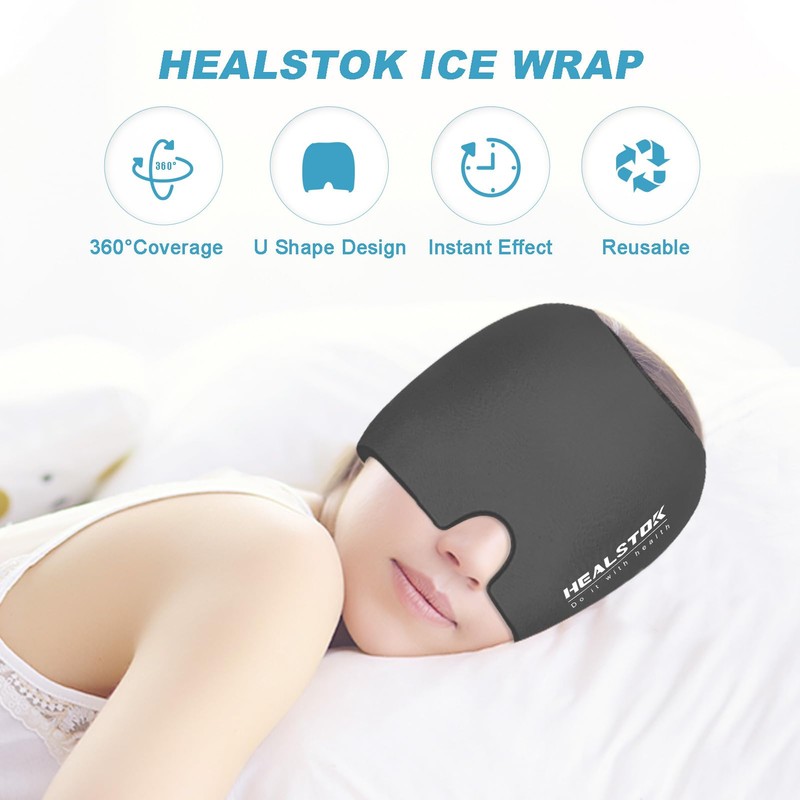 HEALSTOK Cold Hat, Ice Cap, Ice Head Wrap, Cold &