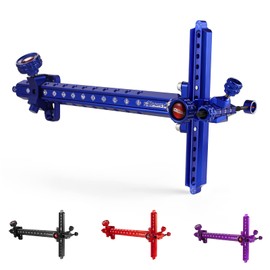 SOOHUPET Archery Recurve Bow Sight Accessories T Shape Archery Shooting Target Sight Adjustable Bowsight with Optical Fiber Pin Sight for Target Practice (Blue)