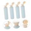 IWOWHERO 4pcs Refillable Lotion and Shampoo Dispenser Bottles Containers with