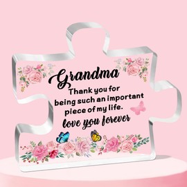 JETTOP Grandma Gifts-Gifts for Grandma Birthday Christmas Mothers Day Great Best Grandma Gifts Acrylic Plaque Piece
