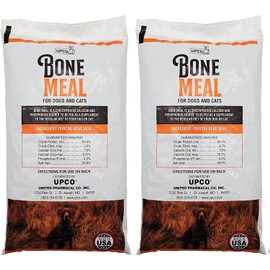 Bone Meal Steamed Powder for Dogs and Cats 2 Pack Total 2 Pounds from Upco Bone Meal Made in USA