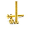Hippo Hardware M6 (6mm X 25mm) Solid Brass Slotted Pan