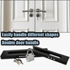 TEMEILI Double Door Locking Device, French Door Lock Security Barricade,