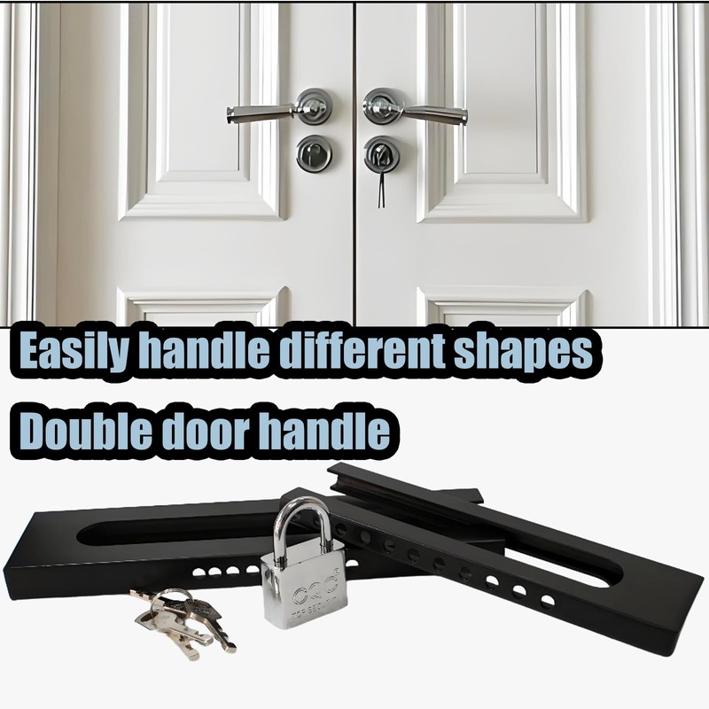 TEMEILI Double Door Locking Device, French Door Lock Security Barricade,