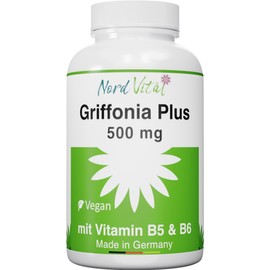 Nord Vital® 5-HTP - 50 mg per capsule - 180 capsules - serotonin precursor from griponia seeds - German production - vegan