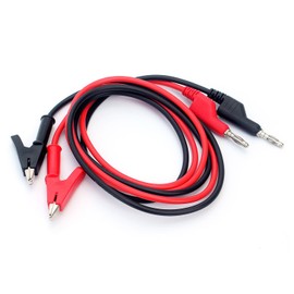 Aofan Pack of 2 Multimeter Probe Test Cable 4 mm Banana Plug to Alligator Clip Test Probe15A1000V 100 cm (Black and Red)