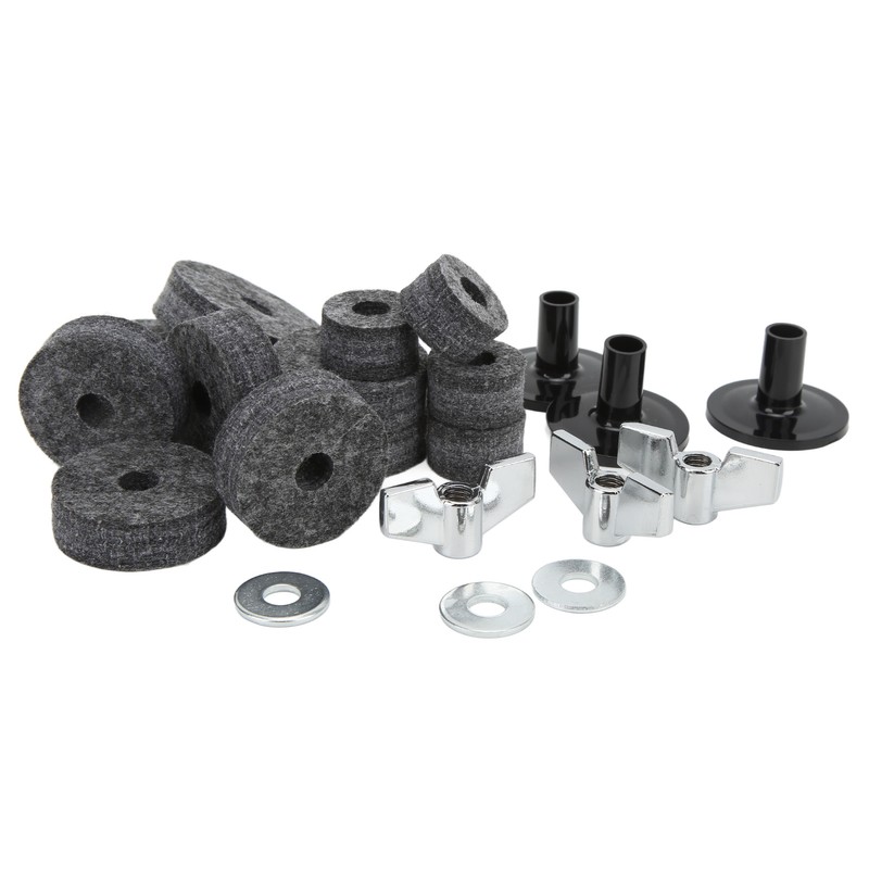21Pcs Cymbal Replacement Accessories Felts Sleeves Wing Nuts Washers for