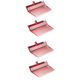 Little Giant PDF103RED 13 Inch DuraFork Polycarbonate Attachable Pitchfork Tool Replacement Head with Angled Tines, Red (4 Pack)