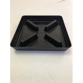 Square Plant Saucer Plastic Plant Trays with Plant Riser Pot Elevator for Indoor Plant pots and Outdoor Potted Plants Planter Tray Water Drainage drip Tray 10-inch by square farmer (5-Pack)