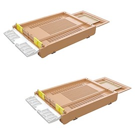 Apimaye Premium Screened Bottom Board with Built in Pollen Trap and Pollen Drawer, Entrance Reducers and Ventilation System for Moisture Control Multipack (2)