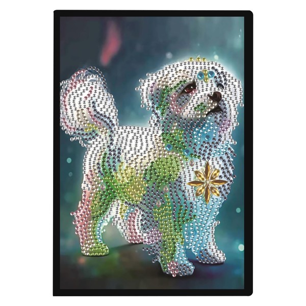 DCIDBEI DIY Diamond Painting Notebook Dog A5 Blank 12 Zodiac