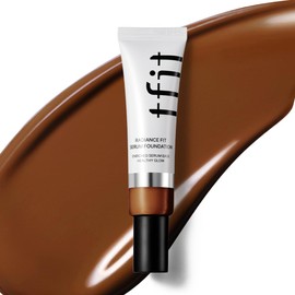 TFIT Radiance Fit Serum Foundation, Healthy Glow, Cobertura Luminosa, Textura Ligera, Larga Duración, Maquillaje Coreano (N11 Auburn, 30g)            