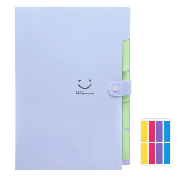KONVINIT Expandable File Folder A4 Folder Organiser with Snap Button