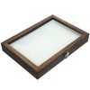 Cabilock Wooden Display Case Wooden Collection Box with Clear Glass