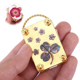 BOXOB Mini Flower Press, Metal Micro Plant Press Set with 20 Sheets of Paper, Portable Leaf and Flower Preservation Tool for Nature, DIY, Crafts, Gift for Lovers