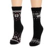 MUK LUKS Women's Wool Socks (2 Pair Pack), Black, OS