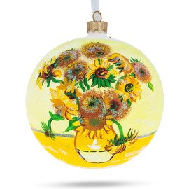 BestPysanky 1887"Sunflowers Painting by Vincent Van Gogh Glass Ball Christmas Ornament 4 Inches